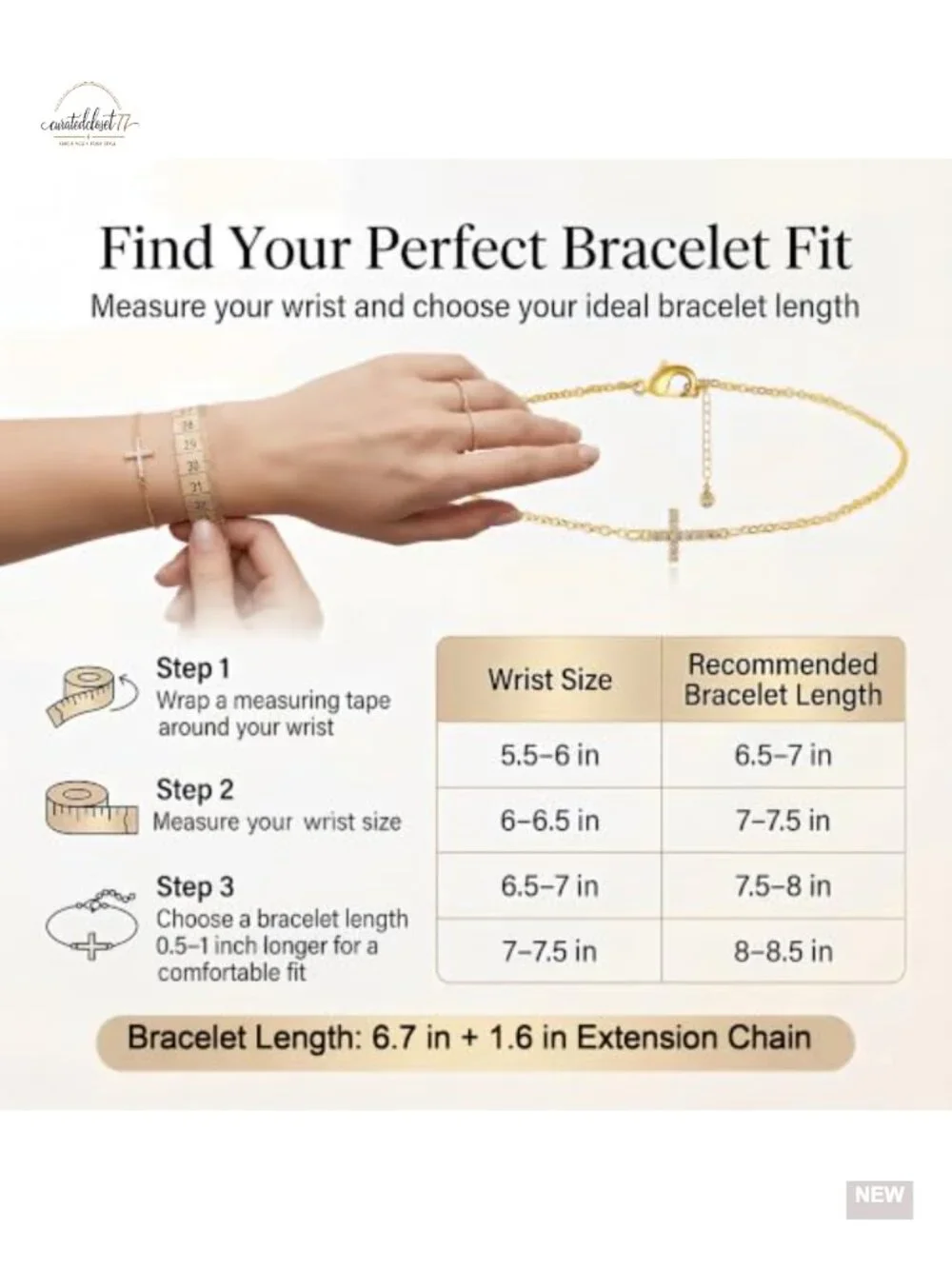 14K Gold Plated Layered Necklace & Bracelet Set, Dainty Pendant Necklace